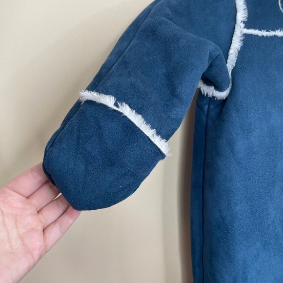 First Impressions Blue Fleece Lined Snowsuit Size 24‎ Months Vintage Inspired - Picture 5 of 10